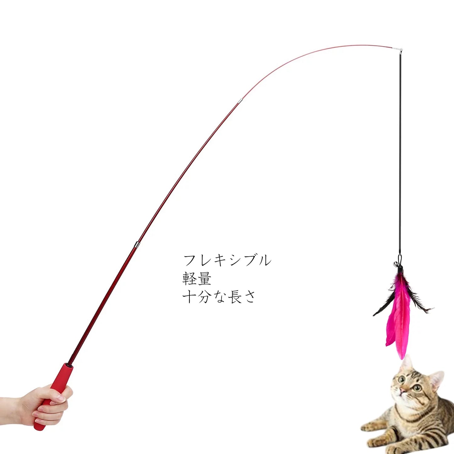 12-Piece Interactive Cat Toy Set – Feather Wands & Tunnel Fun (2-Pack, Multicolor)