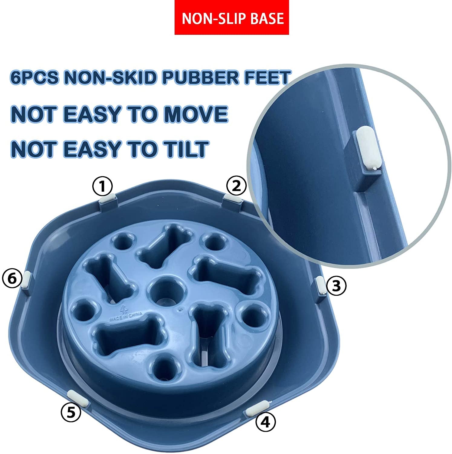 Slow Feeder Dog Bowl – Anti-Gulping, Non-Slip Design for Healthy Eating
