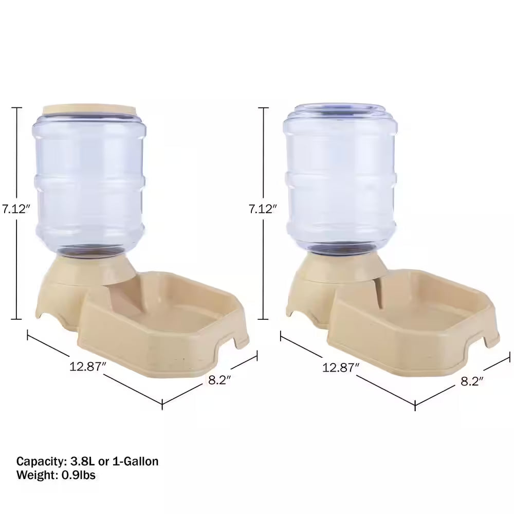 Gravity Automatic Pet Feeders (2-Pack) - 3.8 L/1 G 