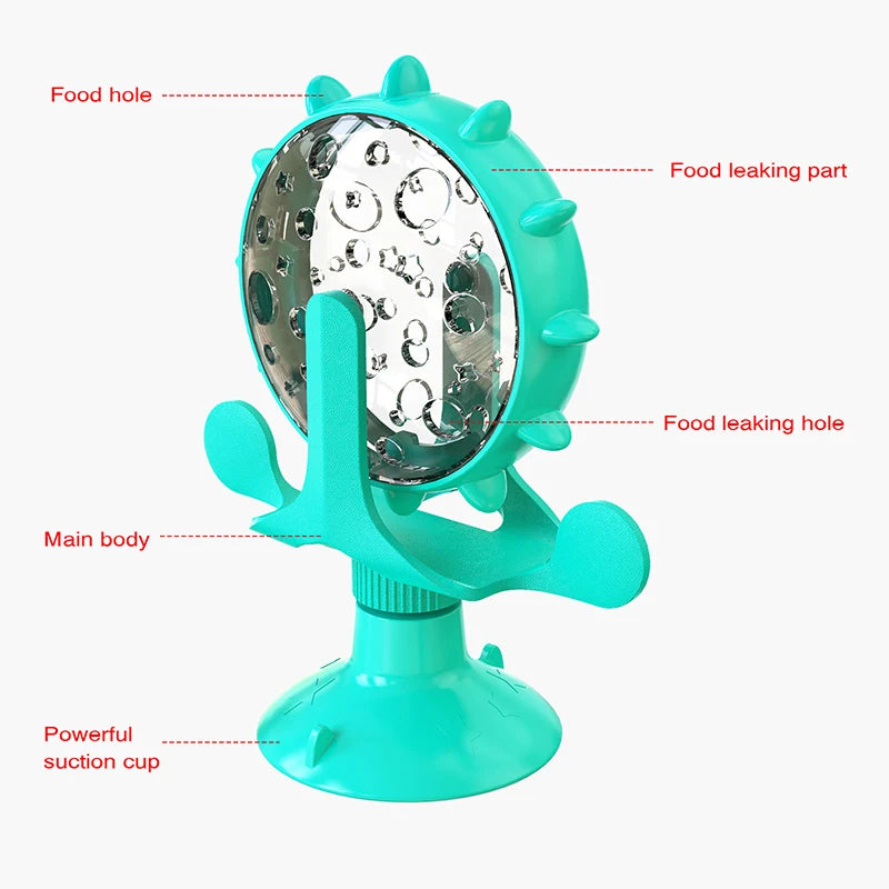 Interactive Pet Feeding Wheel – Fun Slow Feeder Toy for Dogs & Cats