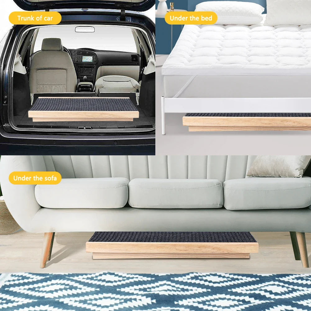 Adjustable Folding Pet Ramp – Portable Small Dog & Cat Ramp for Couch, Bed, or Car