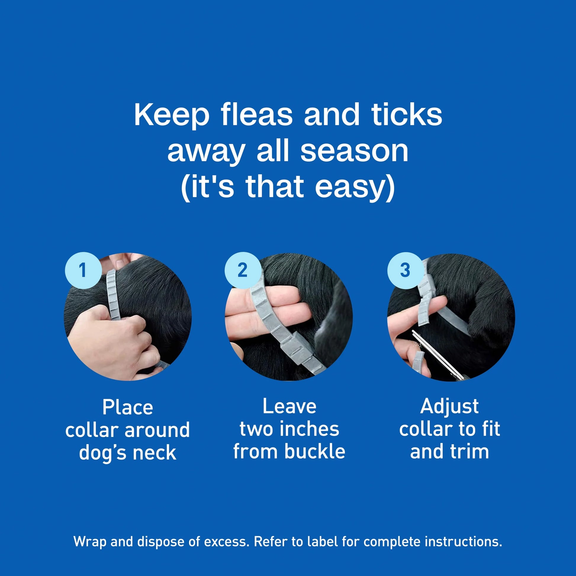 Flea & Tick Collar for Dogs & Puppies – 2 Pack, 12-Month Protection, Adjustable One-Size Fit, Repels Fleas, Ticks & Mosquitoes (Not for Sale in CA)