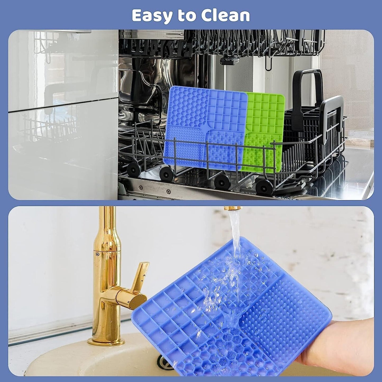 2-in-1 Dog Slow Feeder Bowl & Licking Mat – Premium Dog Food Bowl with 2 Lick Pads for Fun, Slow Eating