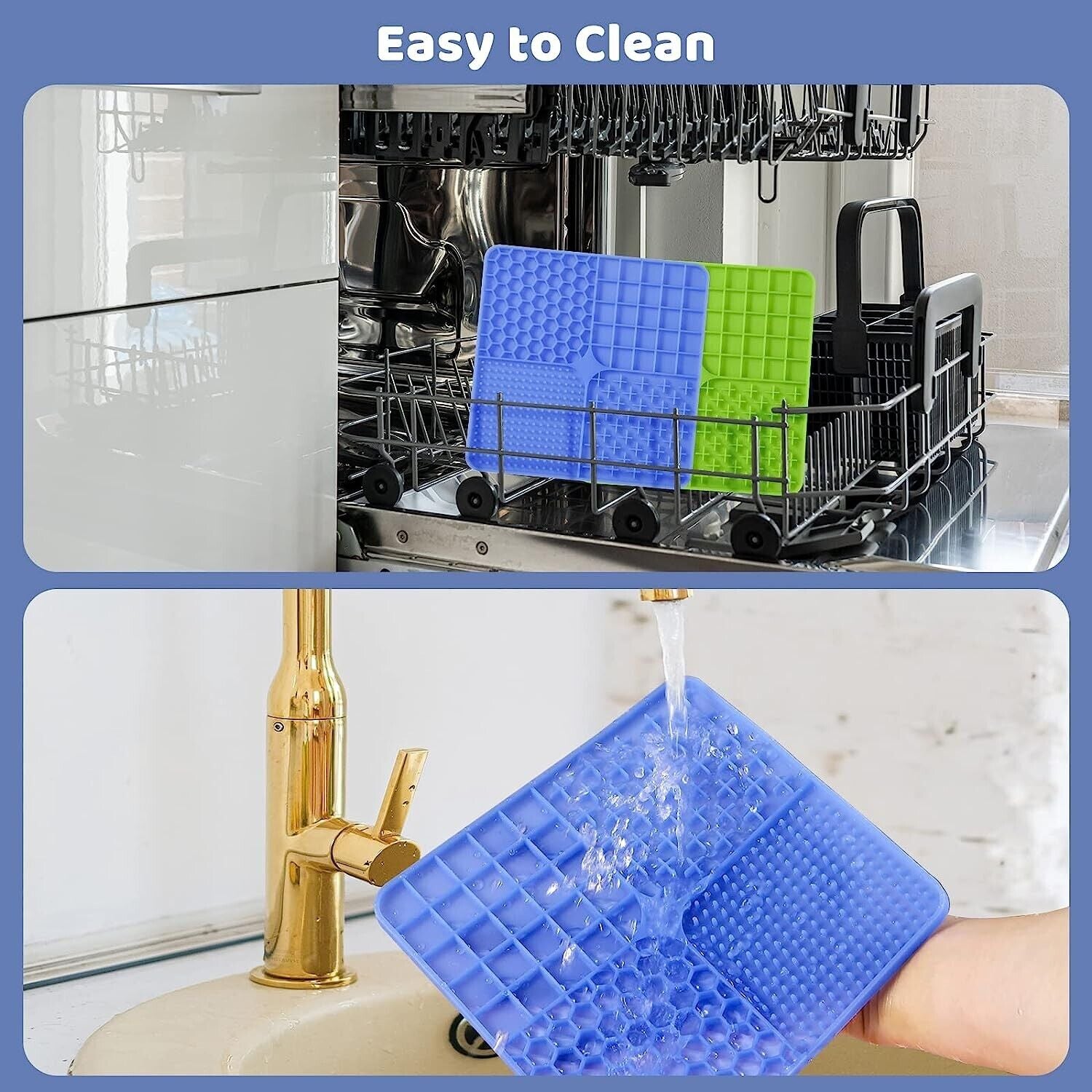 2-in-1 Dog Slow Feeder Bowl & Licking Mat – Premium Dog Food Bowl with 2 Lick Pads for Fun, Slow Eating