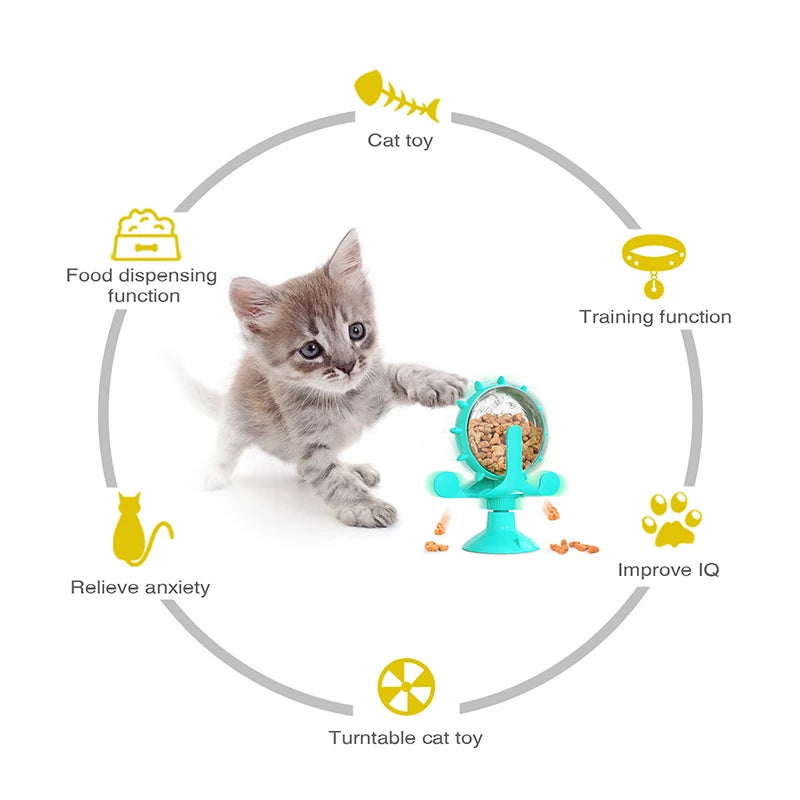 Interactive Pet Feeding Wheel – Fun Slow Feeder Toy for Dogs & Cats