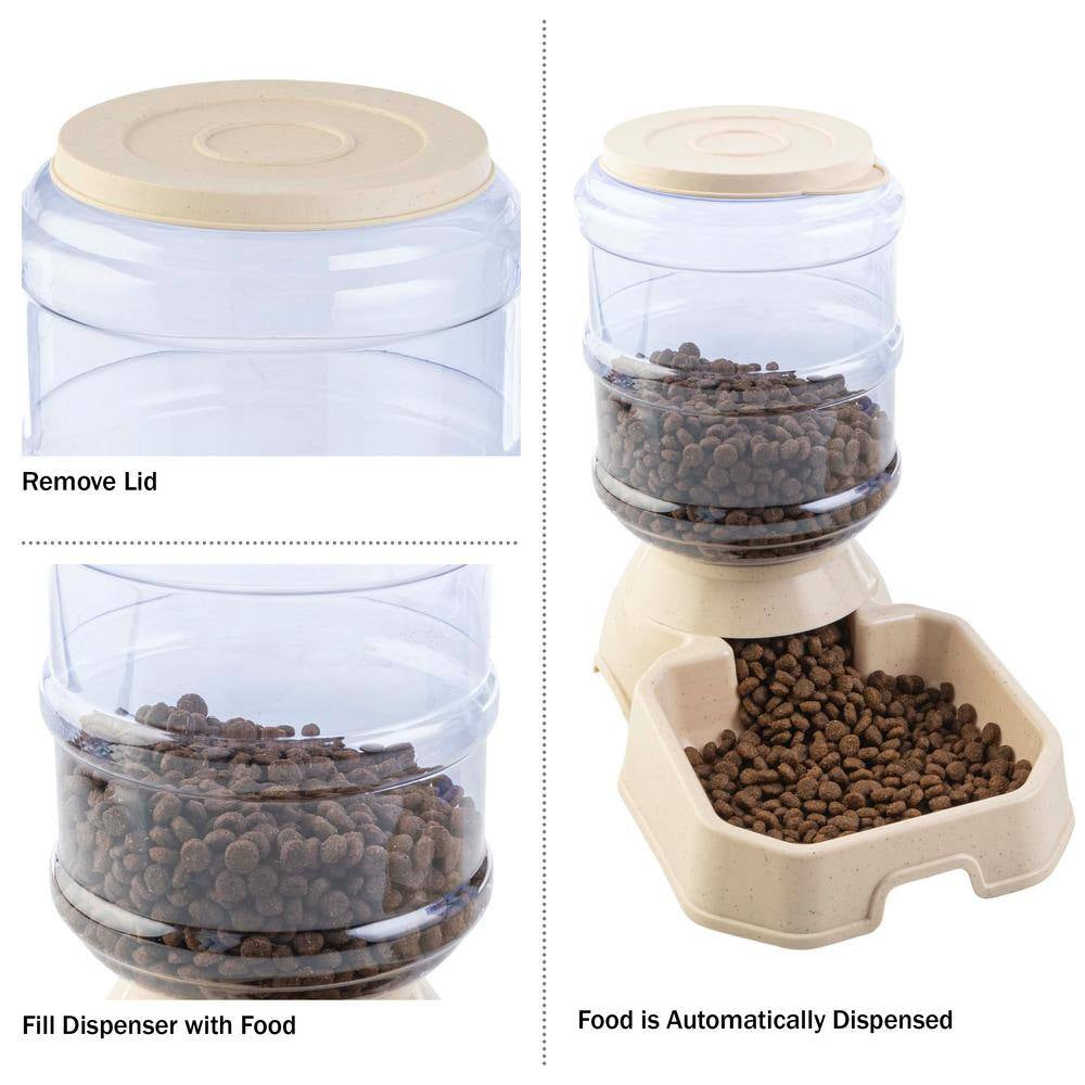 Gravity Automatic Pet Feeders (2-Pack) - 3.8 L/1 G 