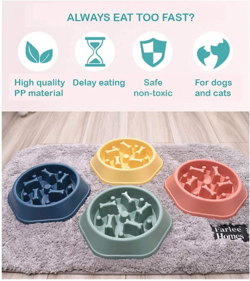 Slow Feeder Dog Bowl – Anti-Gulping, Non-Slip Design for Healthy Eating