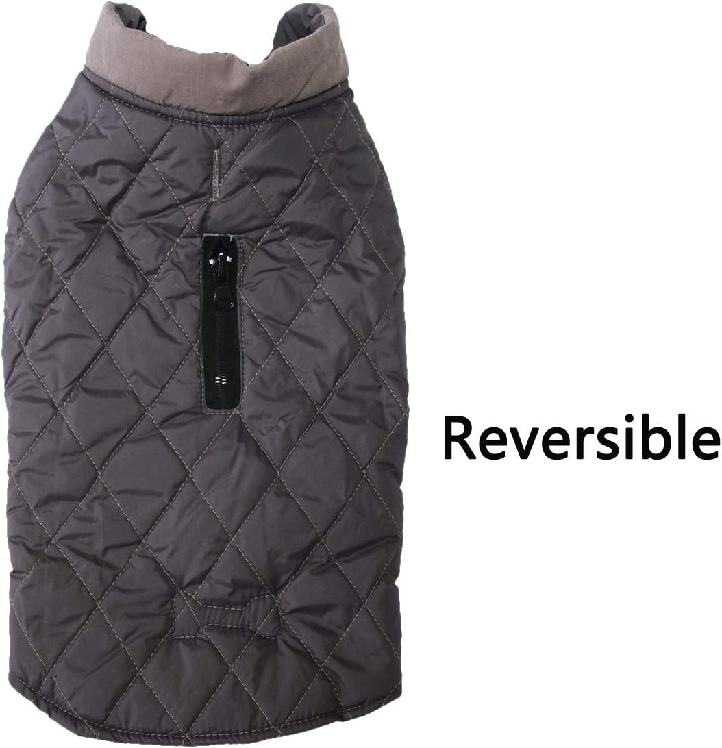 Reversible Waterproof Dog Coat – Warm Winter Jacket for Small Dogs & Puppies