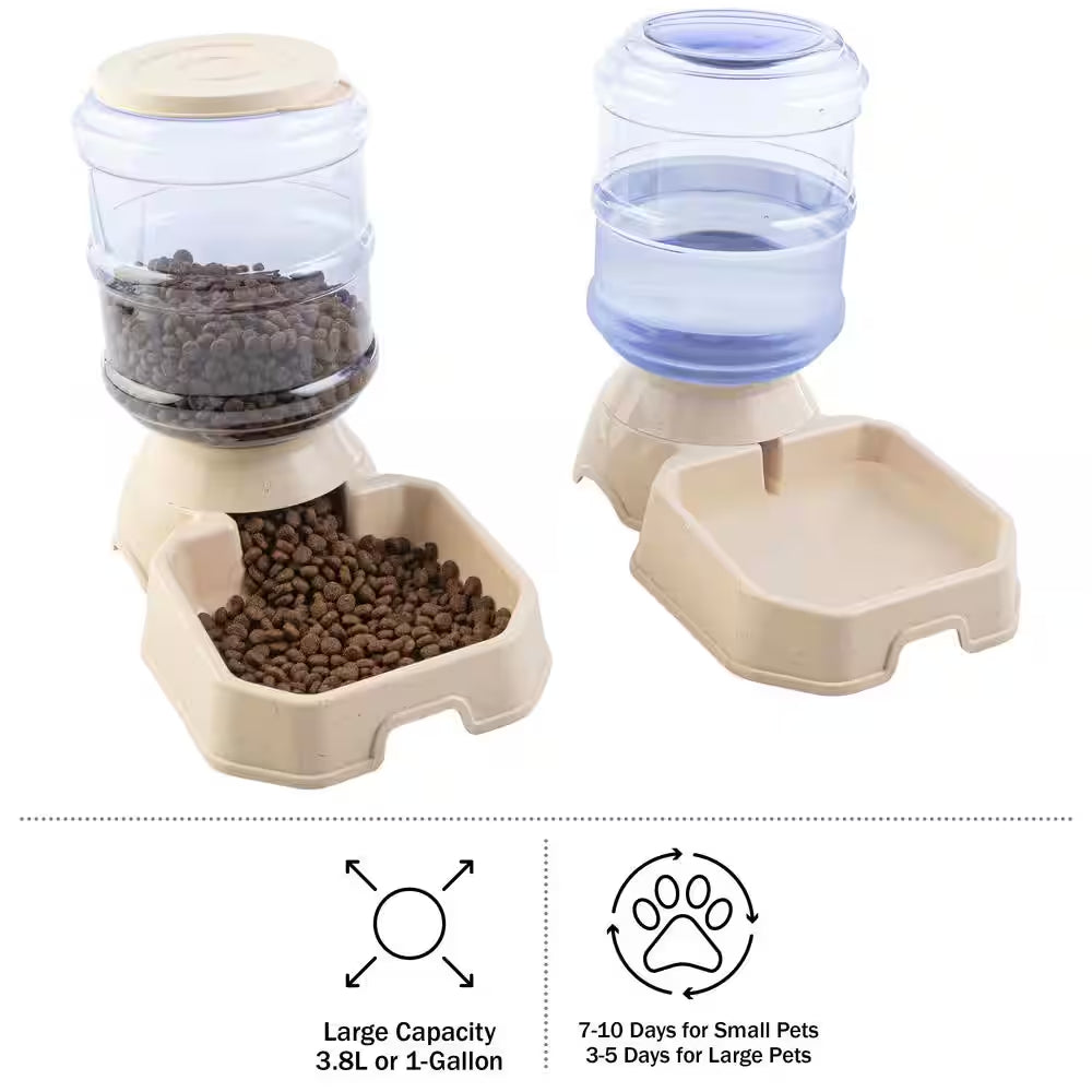Gravity Automatic Pet Feeders (2-Pack) - 3.8 L/1 G 