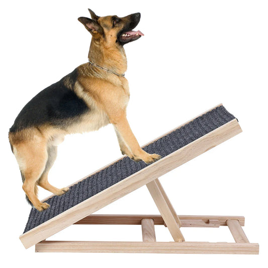 Adjustable Folding Pet Ramp – Portable Small Dog & Cat Ramp for Couch, Bed, or Car