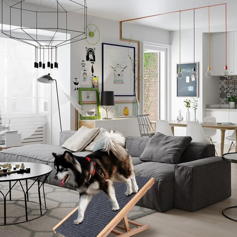 Adjustable Folding Pet Ramp – Portable Small Dog & Cat Ramp for Couch, Bed, or Car