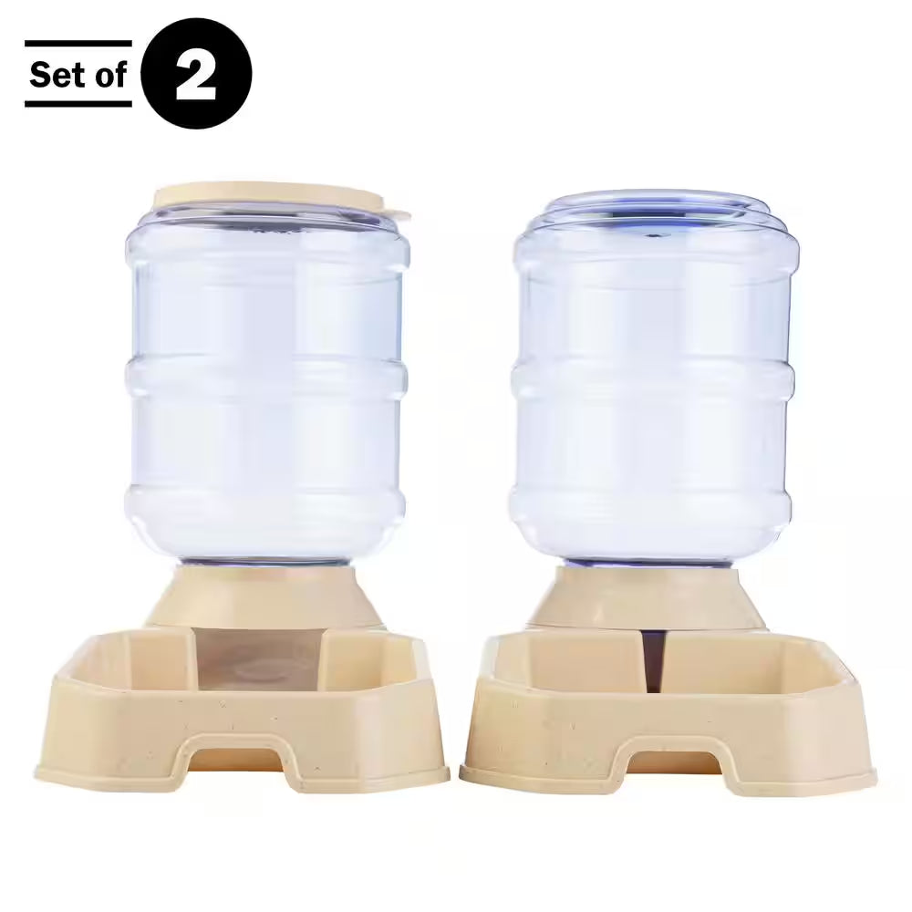 Gravity Automatic Pet Feeders (2-Pack) - 3.8 L/1 G 