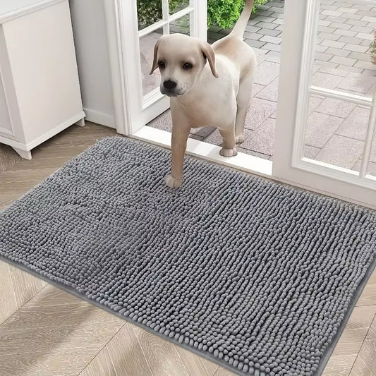 Ultra Absorbent Chenille Pet Door Mat – Soft, Non-Slip & Dirt-Resistant Entry Rug