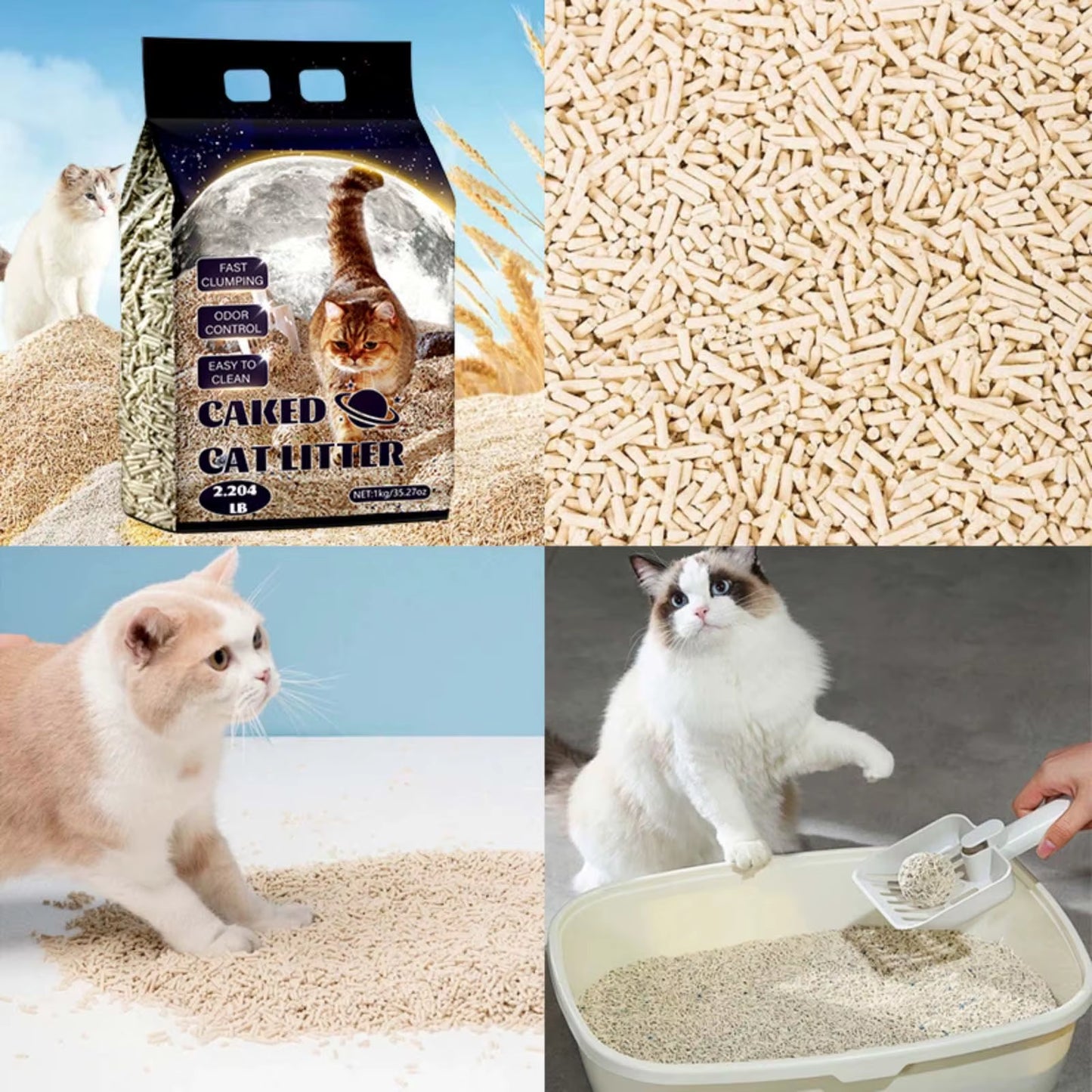 Clumping Tofu Cat Litter – Low-Dust, Bio-Enzymatic Deodorizing Bentonite Formula for a Fresh & Clean Home