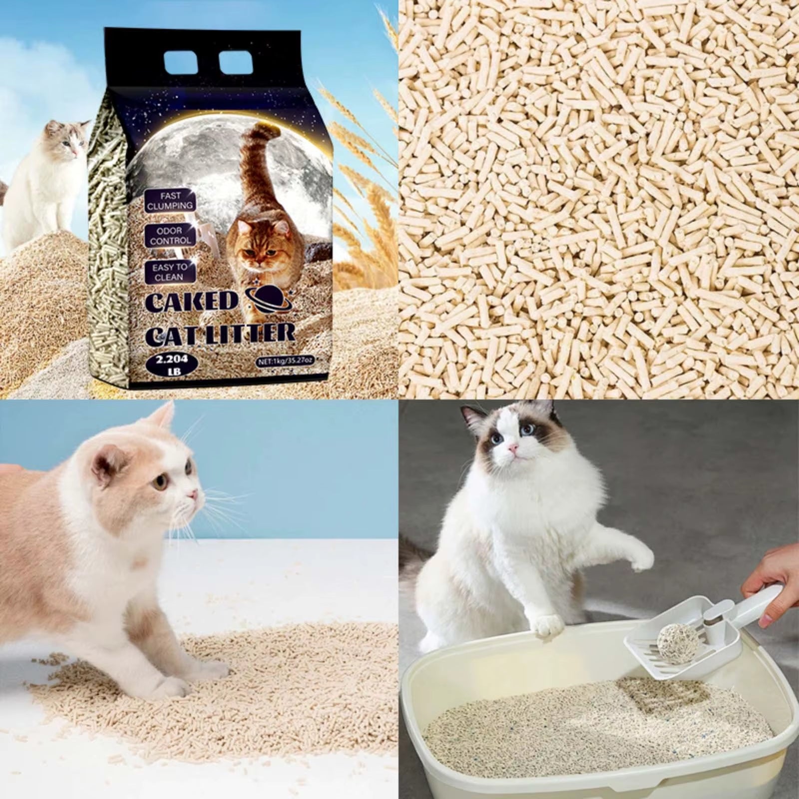 Clumping Tofu Cat Litter – Low-Dust, Bio-Enzymatic Deodorizing Bentonite Formula for a Fresh & Clean Home